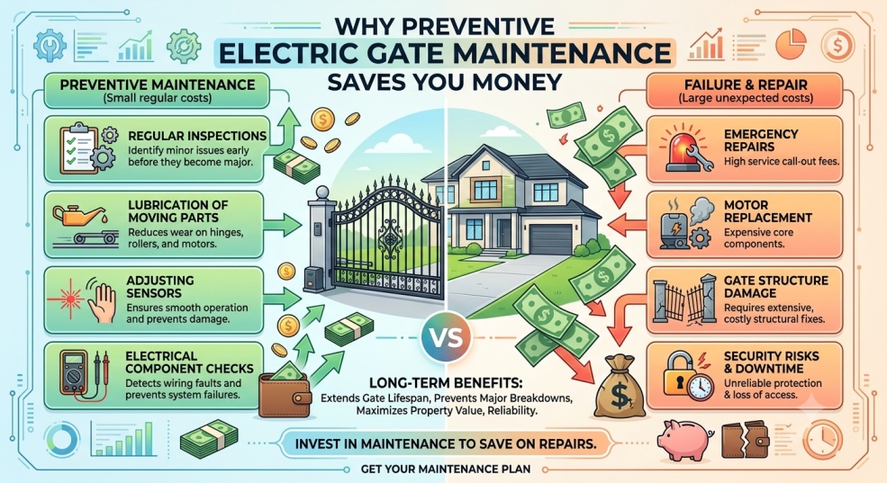 Why Preventive Electric Gate Maintenance Saves You Money
